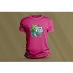 Sandratex dětské bavlněné tričko pokémon Bulbasaur 2. fuchsia – Zboží Dáma