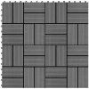Stojan na noviny SHUMEE Terasové dlaždice z dřevoplastu 30 × 30 cm, 11 ks, 1 m2, šedé