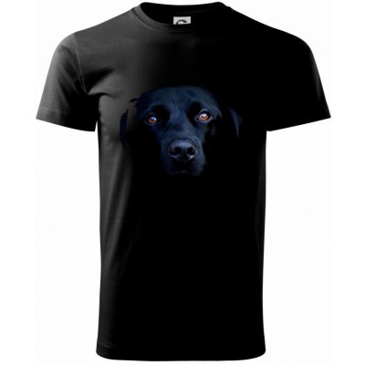 Labrador fotka Klasické pánské triko černá