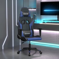 VidaXL Herní židle černá a modrá umělá kůže