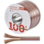 EMOS Dvojlinka nestíněná 2x2,5mm průhledná, 100m – HobbyKompas.cz