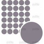 Grafiko | Samolepící kolečka - ŠEDÁ - aršík 30ks ø 20 mm – Hledejceny.cz