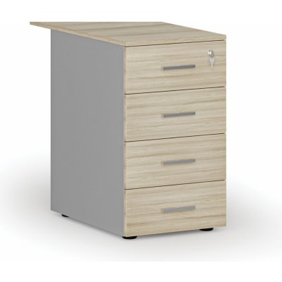 Primo Gray 4 zásuvky šedá/dub přírodní – Zboží Dáma