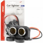 Dvojitá hermetická zásuvka do zapalovače 12/24V AMiO-04130, , , – Zboží Živě