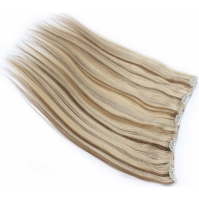 Clip pás 50cm rovný platina / světle hnědá – Zboží Dáma