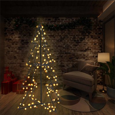 zahrada-XL Vánoční stromek kužel 160 LED diod dovnitř i ven 78 x 120 cm