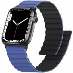 SWISSTEN Silikonový magnetický řemínek pro Apple Watch 42/44/45/49mm modro-černá 46000514 – Zboží Mobilmania