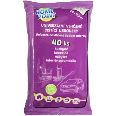 Home Line Ubrousky čistící vlhčené univerzální 40 ks 20 x 12 cm – Zboží Mobilmania