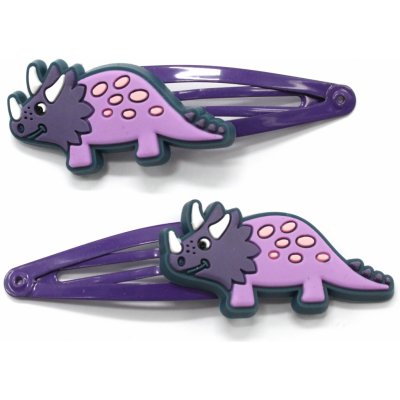 Dětské sponky s dinosaury 2 ks fialová – Zboží Dáma