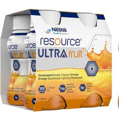 RESOURCE ULTRA FRUIT HIGH PROTEIN PŘÍCHUŤ POMERANČ POR SOL 4X200ML – Hledejceny.cz