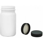 Pilulka Plastová lahvička bílá s černým uzávěrem 100 ml – Zboží Mobilmania