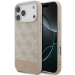 Guess PU 4G Stripe Zadní Kryt pro iPhone 17 Pro Max Pink – Zboží Mobilmania