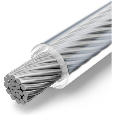 Ocelové lanko potažené PVC 3/6mm 1x19 bezbarvé 20m – Hledejceny.cz