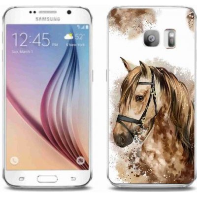 Pouzdro mmCase Gelové Samsung Galaxy S6 Edge - hnědý kreslený kůň – Zbozi.Blesk.cz