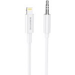 AUX kabel pro iPhone Lightning - 3,5mm jack, stříbrný – Zboží Živě