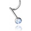 Piercing Minet stříbrný piercing do nosu s modrým zirkonem JMAN0406AE01