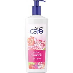 Avon Care zozjasňující tělové mléko s růžovou vodou a bambuckým máslem 750 ml