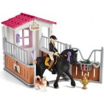 SCHLEICH Horse Club® 42437 Box pro koně s Tori a Princess – Zboží Mobilmania