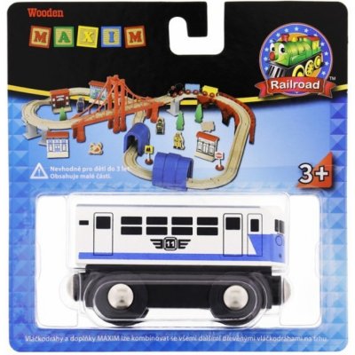 Maxim Osobní vagon bílý k vláčkodráze dřevo – Zboží Dáma