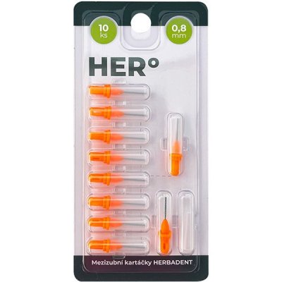 Herbadent HERo 0,8 mm náhradní mezizubní kartáček 10 ks – Zboží Dáma
