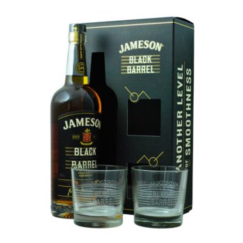 Jameson Black Barrel 40% 0,7 l (dárkové balení 2 sklenice)
