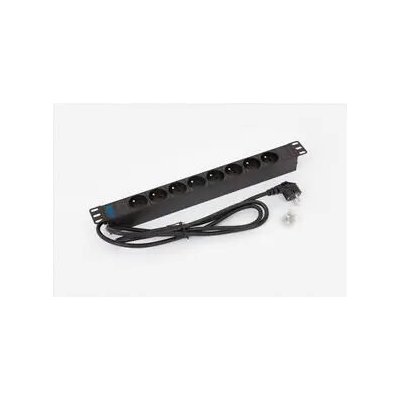 Triton 19" 8xCZ zásuvka,3x1.5mm 2m kabel CZ-DE, RAL9005 RAB-PD-X01-A1 – Hledejceny.cz