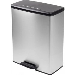 Curver Deco bin metalics 240643 odpadkový koš 50 l stříbrná, černá 1 ks