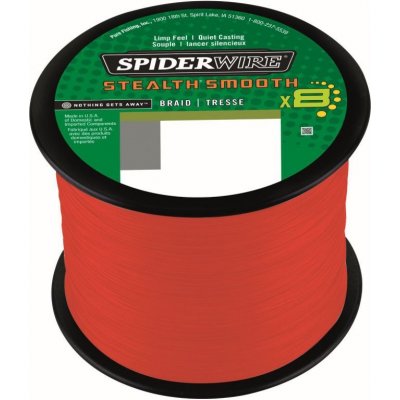 Spiderwire Šňůra Stealth Smooth Red x8 1m 0,23mm 23,6kg – Zboží Mobilmania