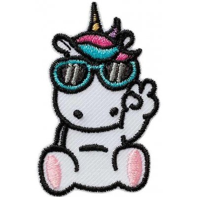 Nažehlovačka Jednorožec s brýlemi 2,9 x 4,8 cm Monoquick – Zbozi.Blesk.cz