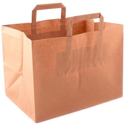 Taška 32*20*28 cm, hnědý kraftový papír 80 g – Zboží Dáma