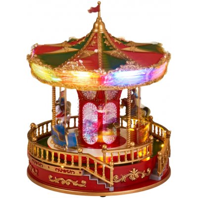 Home Styling Collection Vánoční LED kolotoč s hudbou a otočnými figurkami, 23 x 28 cm vícebarevný – Hledejceny.cz