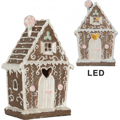 Perníková LED chaloupka Gingerbread Cotti - 14*9*21 cm - Clayre & Eef – Hledejceny.cz
