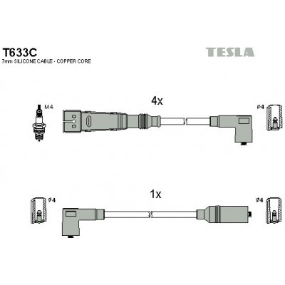 TESLA Sada kabelů pro zapalování T633C – Hledejceny.cz