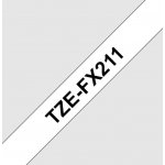 BROTHER TZE-FX211, bílá / černá, 6mm TZEFX211 – Hledejceny.cz