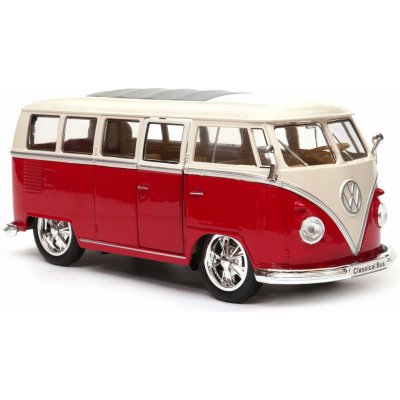 WELLY Volkswagen Classical Bus T1 1963 červený 1:24