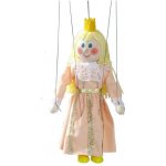 Mašek umělecká výroba Loutka dřevěná Princezna růžová 20 cm – Zboží Dáma