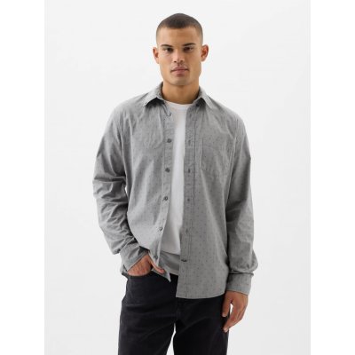 Gap košile s dlouhým rukávem šedá – Sleviste.cz