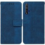 Pouzdro Shield4U Huawei Nova 5T YAL-L21, Honor 20 YAL-L21A Geometric Texture otevírací modré – Zboží Živě