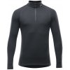 Pánské sportovní tričko Merino tričko Devold Duo Active Man Zip Neck černá