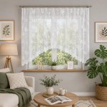 Dekorační oblouková krátká záclona na žabky RENATA 150 bílá 300x150 cm MyBestHome – Hledejceny.cz