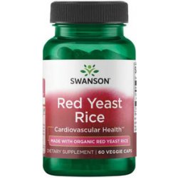 Swanson Red Yeast Rice 60 ks vegetariánská kapsle 600 mg