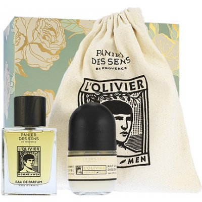Panier Des Sens L'Olivier EDP 50 ml + deodorant roll-on 50 ml + bavlněný sáček dárková sada