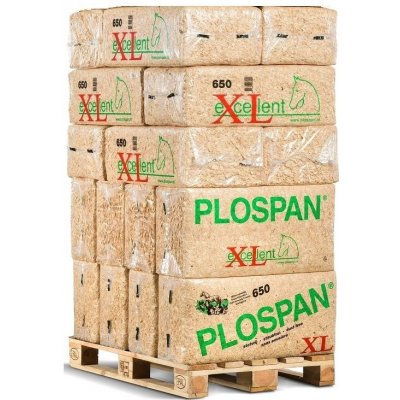 Plospan Excellent hrubá borovicová podestýlka 650 l / paleta 9 ks – Zboží Mobilmania