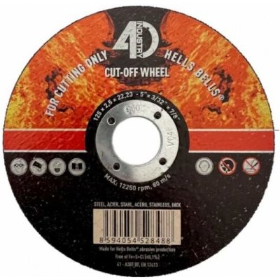 Hells Bells Řezný kotouč 125 x 3,0 x 22 mm HB12530 – Zbozi.Blesk.cz
