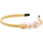 Troli Slušivá žlutá čelenka do vlasů s květinami – Sleviste.cz