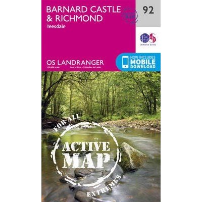 Barnard Castle & Richmond Ordnance SurveySheet map, folded