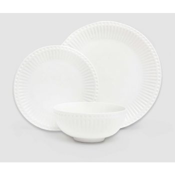 Bonami Essentials Purita sada bílého porcelánového nádobí 6 ks