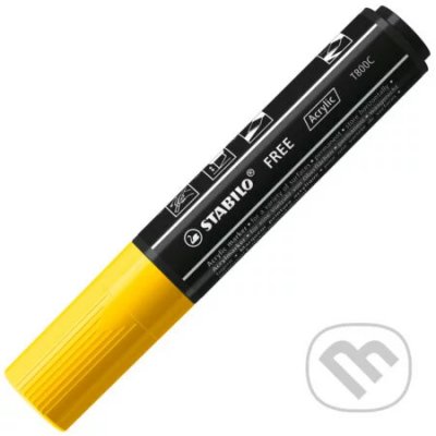 STABILO FREE Acrylic - T800C Klinový hrot 4-10mm - žltá - STABILO – Zboží Mobilmania