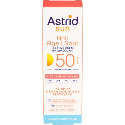 Astrid Sun Anti Age Spot pleťový krém na opalování SPF50 50 ml – Hledejceny.cz