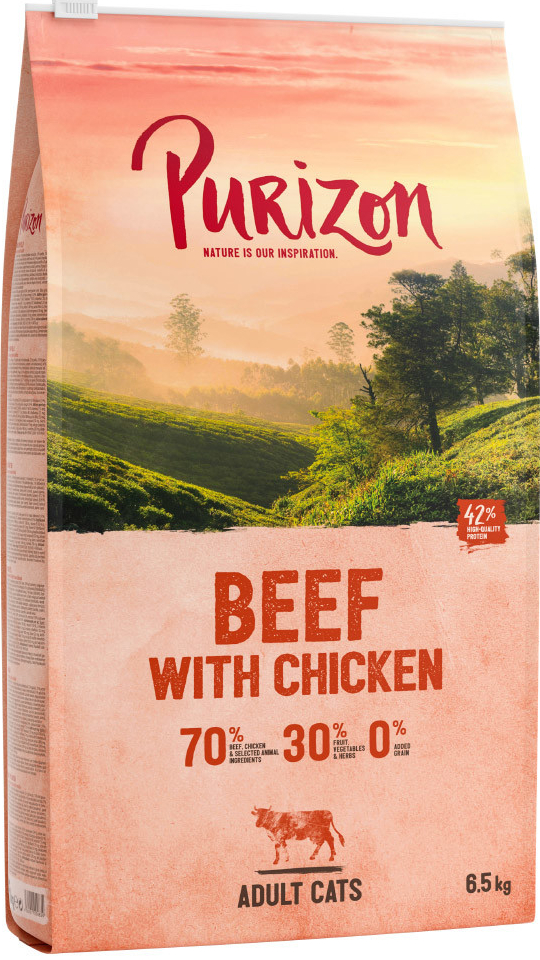 Purizon Adult hovězí & kuře bez obilnin 2 x 6,5 kg